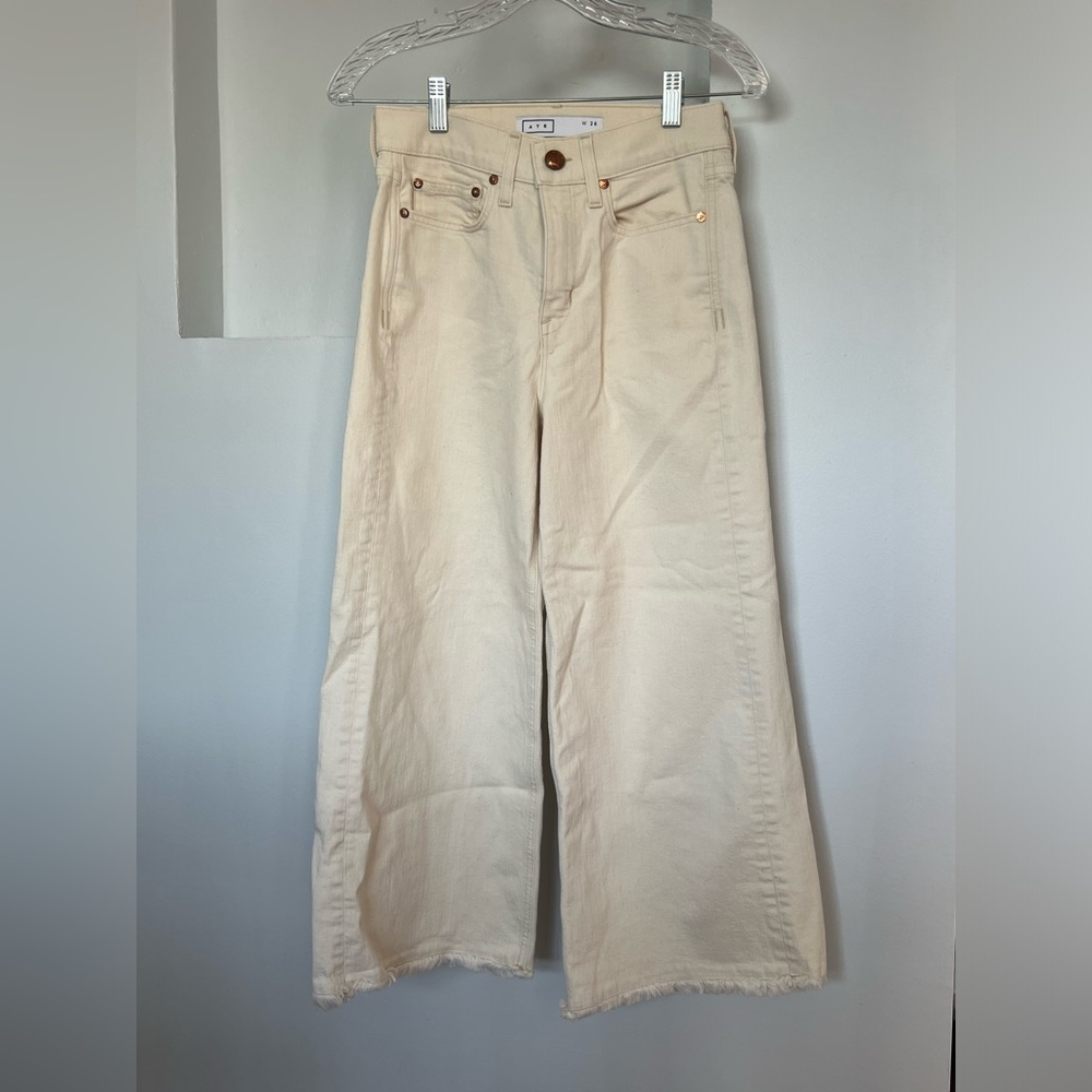 AYR cream wide legged jeans